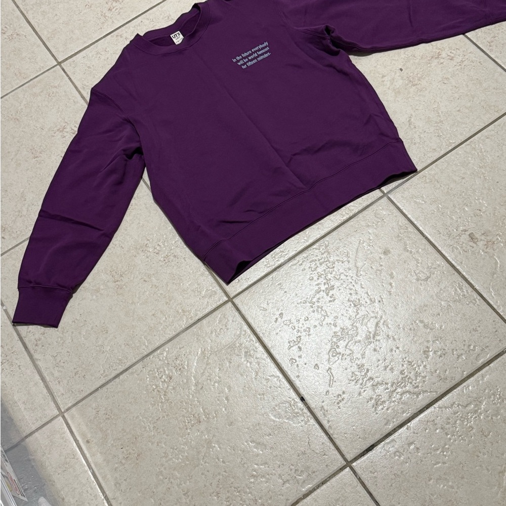 Uniqlo Purple Men's Sweatshirt
